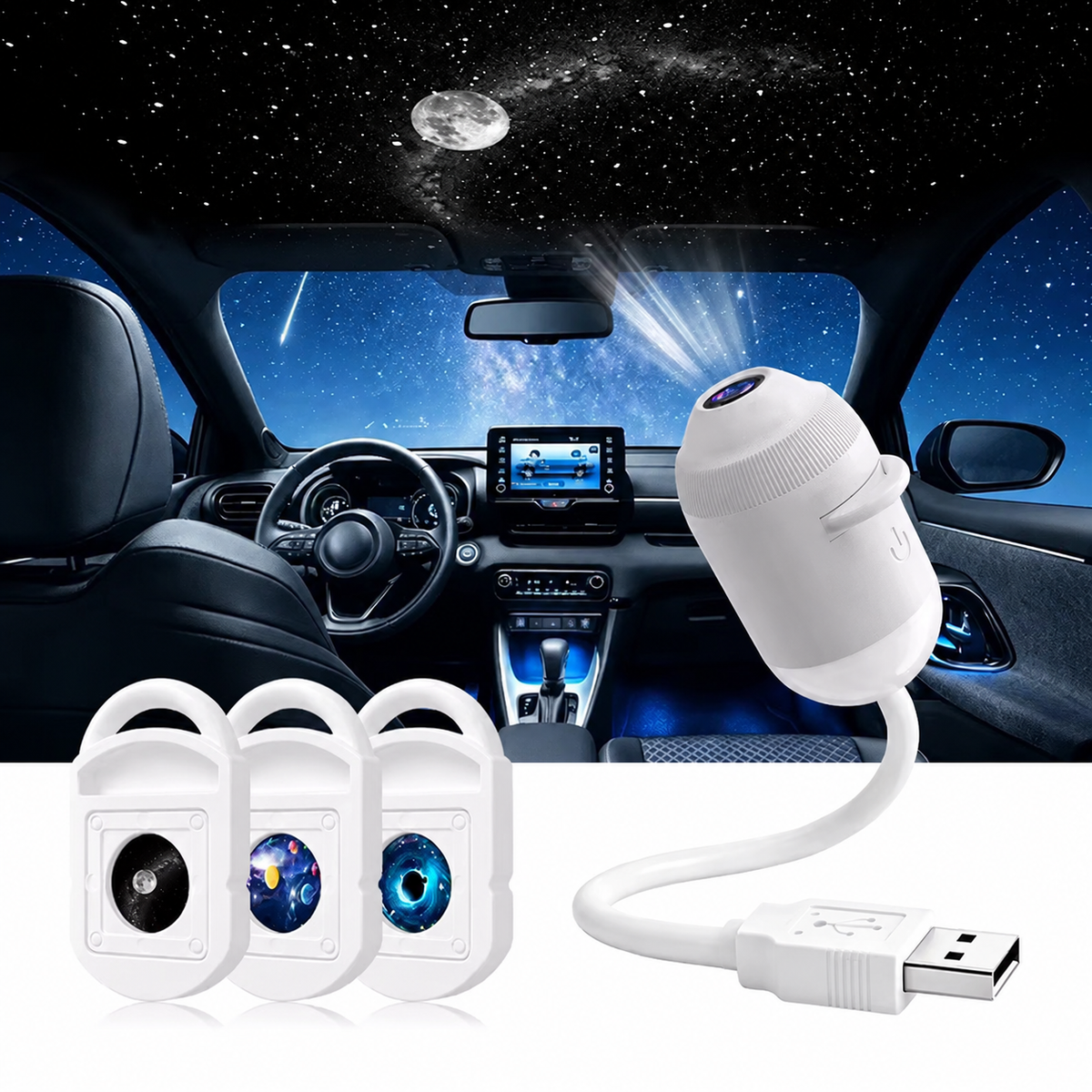 Lunova 2-in-1 Galaxy Projector & Night Light