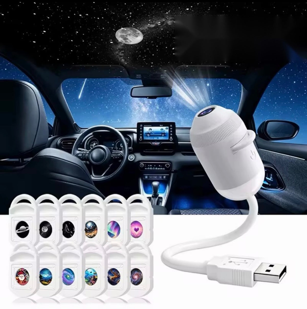Lunova 2-in-1 Galaxy Projector & Night Light
