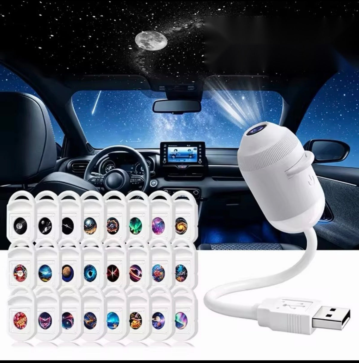 Lunova 2-in-1 Galaxy Projector & Night Light