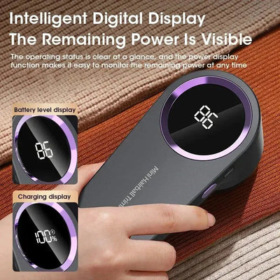 Lint Remover Portable Electric Fuzz Pellet Remover for Clothing LED Display Rechargeable for Clothes Fabric Shaver Fluff Remover SliceMate